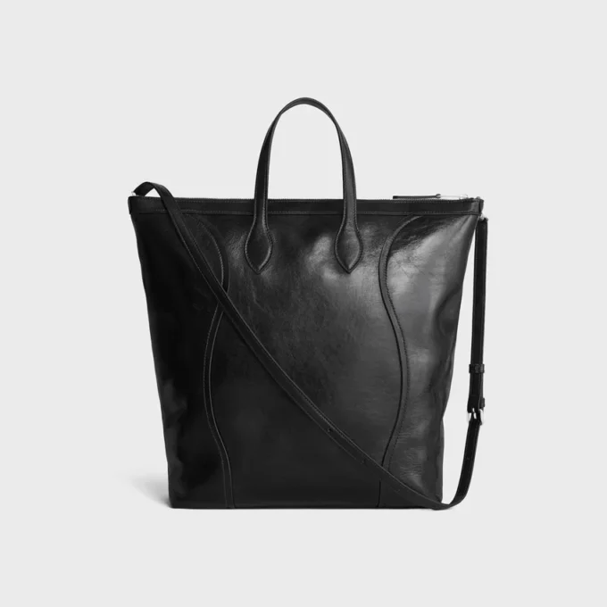 Vertical Cabas Luggage in Shiny Calfskin Vertical Cabas Luggage in Shiny Calfskin